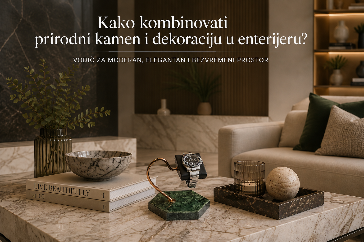 Kako kombinovati prirodni kamen i dekoraciju u enterijeru? Vodič za moderan, elegantan i bezvremeni prostor